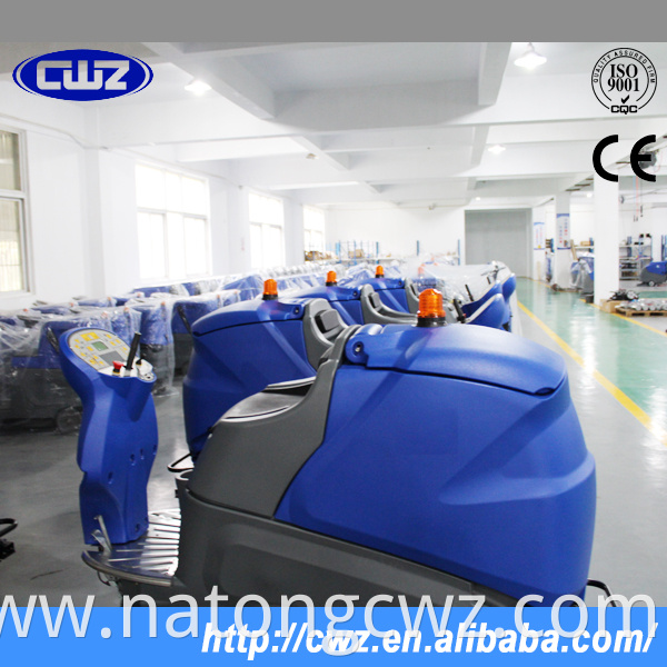 Dedicated steering wheel driving type floor sweeper machine